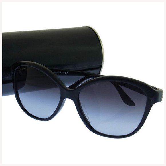 Bvlgari sunglasses Logo Black Black Woman Authentic Used Y894 main image 6